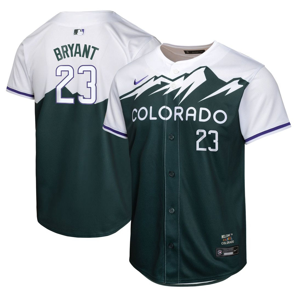 Colorado Rockies Kris Bryant Youth City Connect Limited Jersey - Green