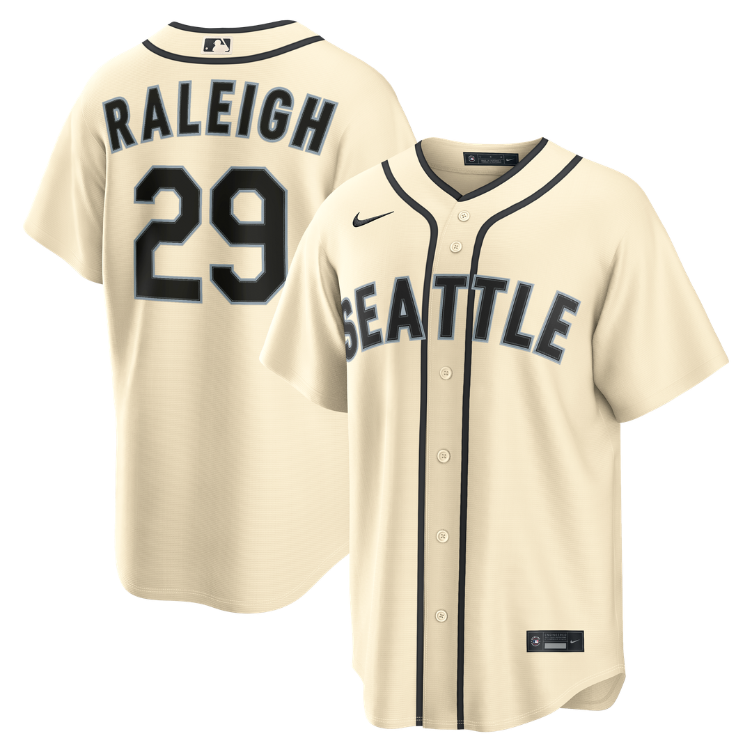 Seattle Mariners Cal Raleigh Alternate Replica Jersey - Cream