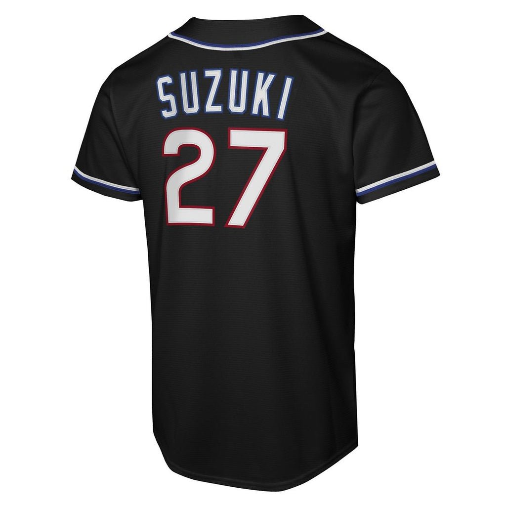 Chicago Cubs Seiya Suzuki Youth Fashion Replica Jersey - Black