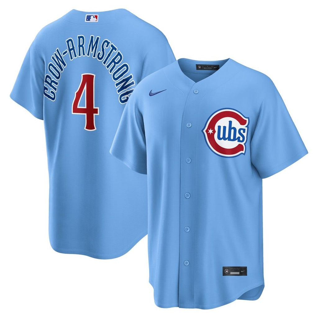 Chicago Cubs Pete Crow - Armstrong Alternate Replica Jersey - Light Blue