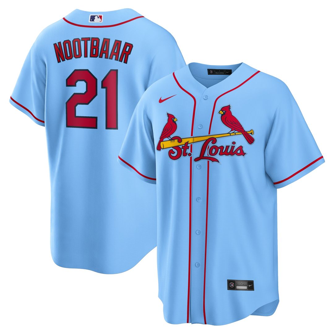 St. Louis Cardinals Lars Nootbaar Alternate Replica Jersey - Light Blue
