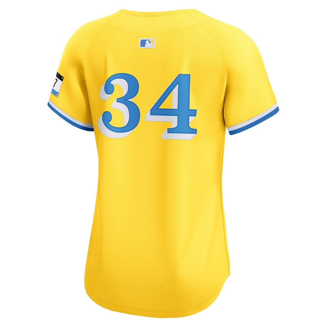 Boston Red Sox David Ortiz Women's City Connect Limited Jersey - Gold