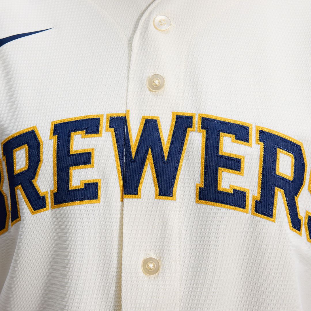 Milwaukee Brewers Home Replica Team Jersey - Cream