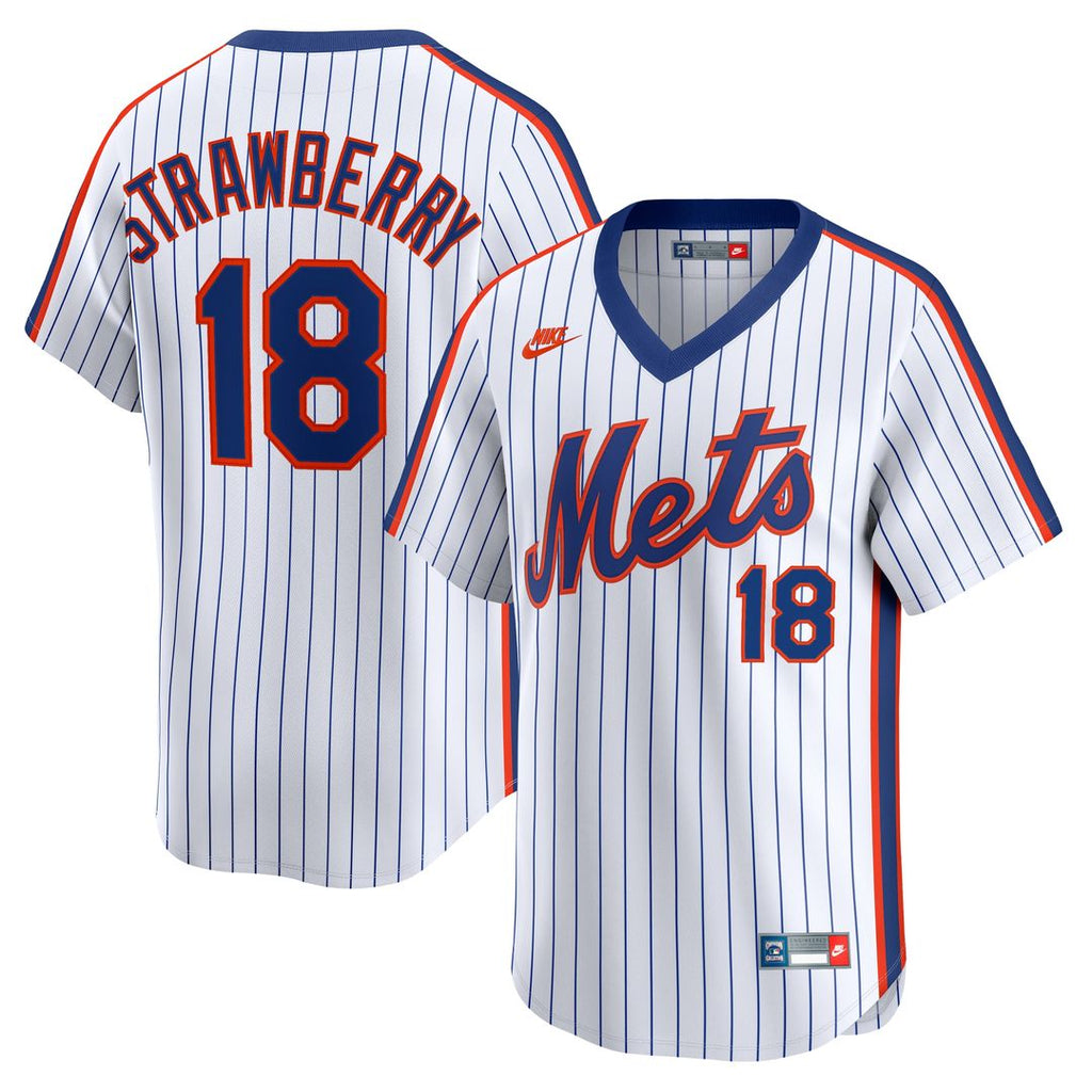 New York Mets Darryl Strawberry Throwback Cooperstown Limited Jersey - White