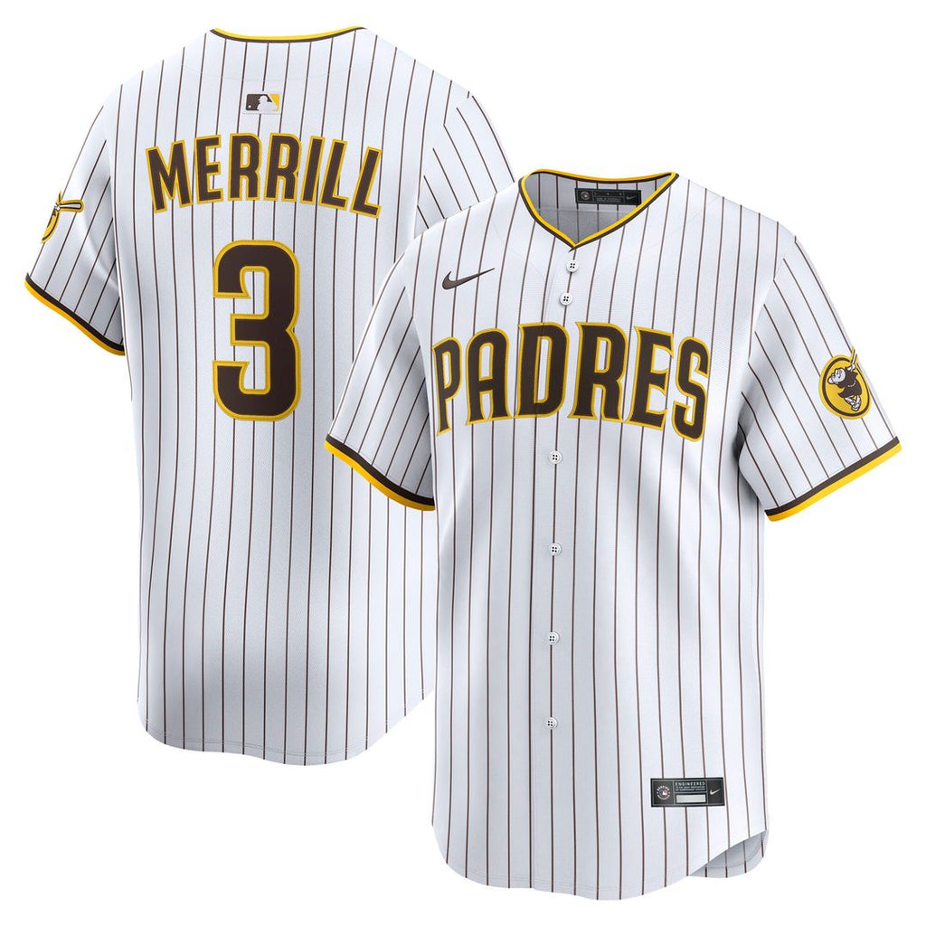 San Diego Padres Jackson Merrill Home Limited Jersey - White