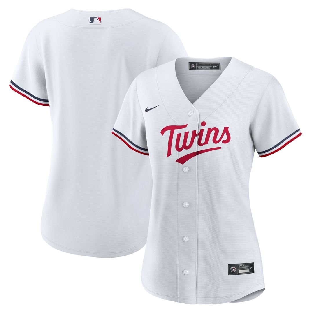 Minnesota Twins Women's Home Replica Team Logo Jersey - White