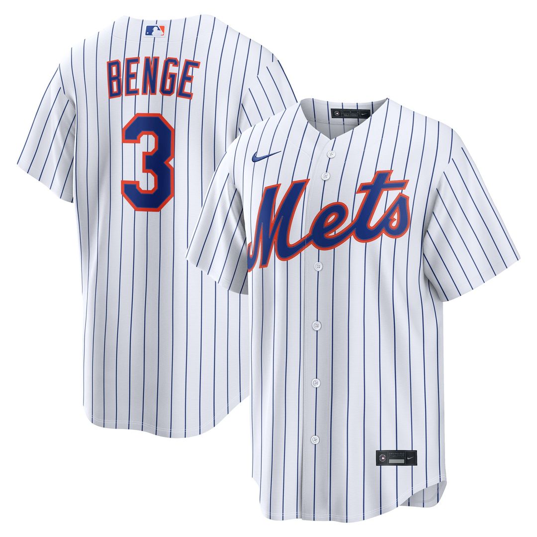 New York Mets Carson Benge Home Replica Jersey - White