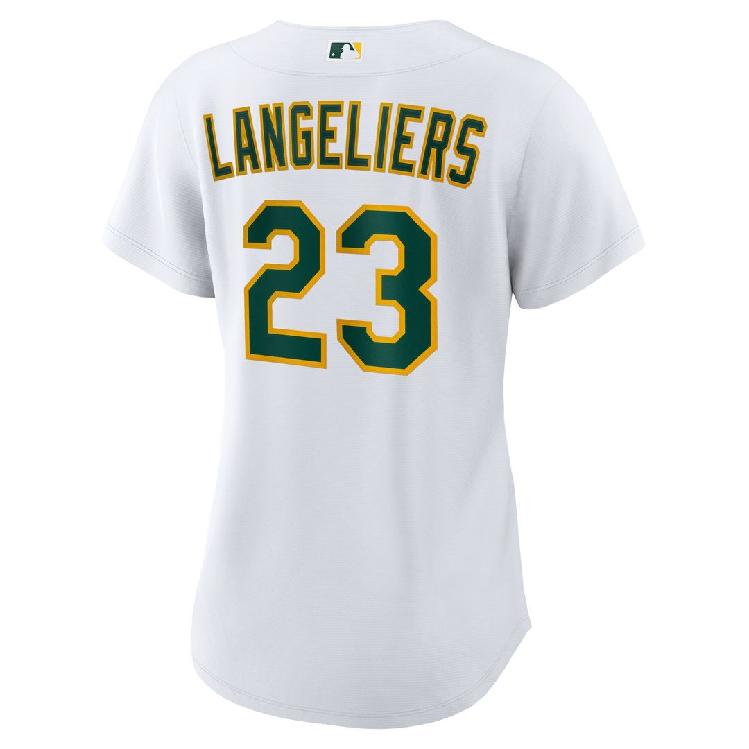 Athletics Shea Langeliers Women's Home Replica Jersey - White