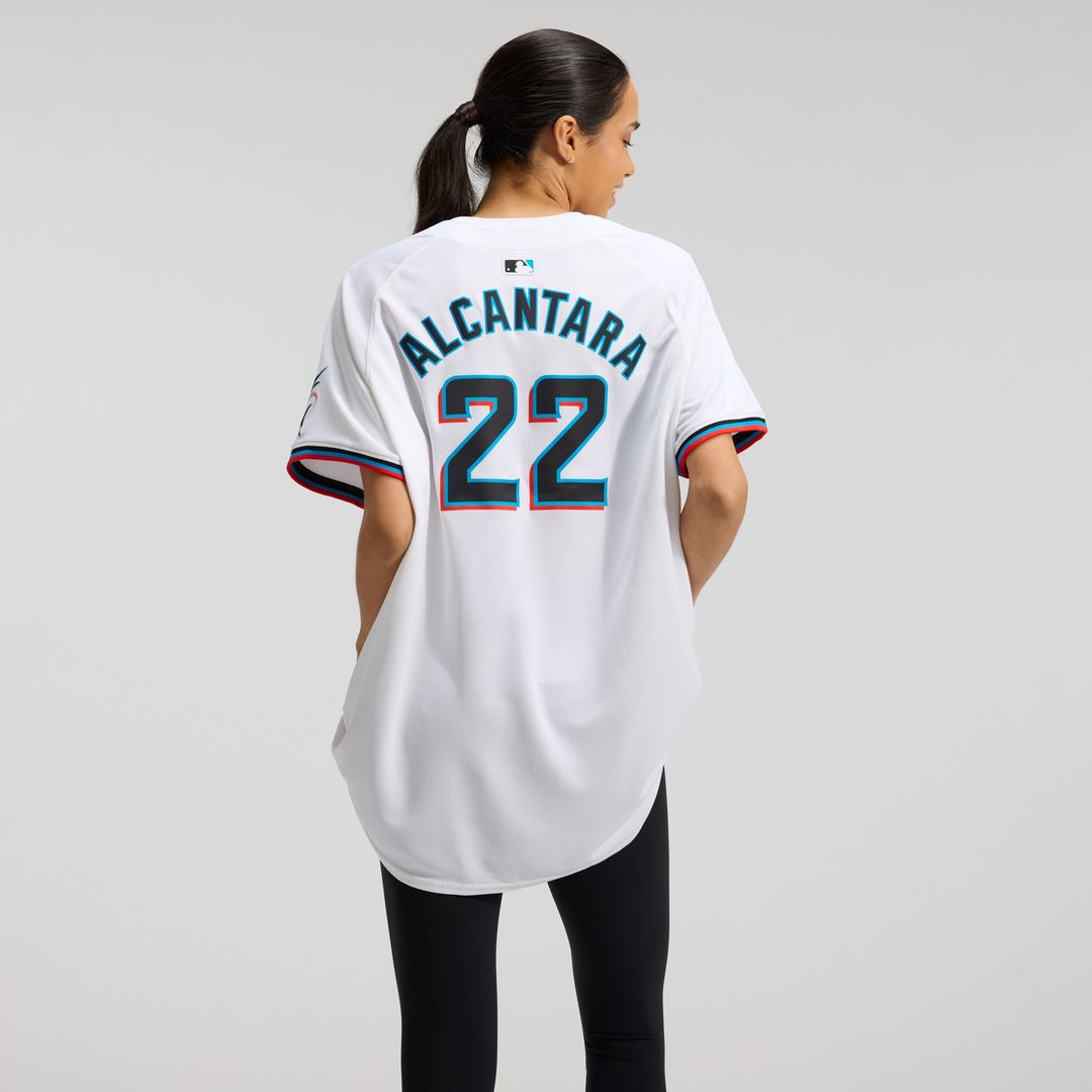 Miami Marlins Sandy Alcantara Women's Home Limited Jersey - White