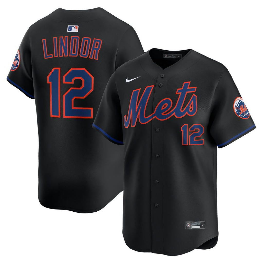 New York Mets Francisco Lindor Alternate Limited Jersey - Black
