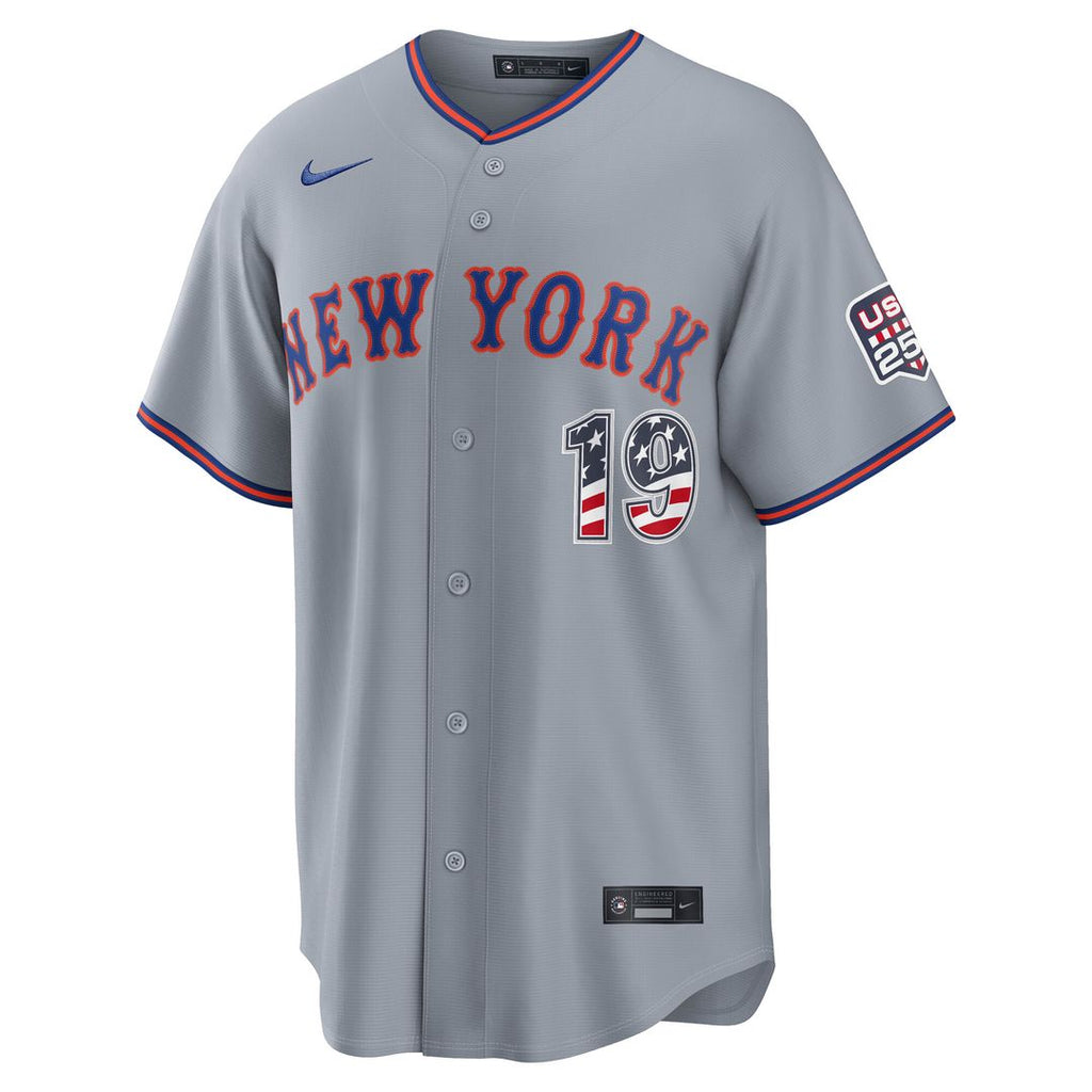 New York Mets Bo Bichette USA 250 Fourth of July Road Stadium Jersey - Gray