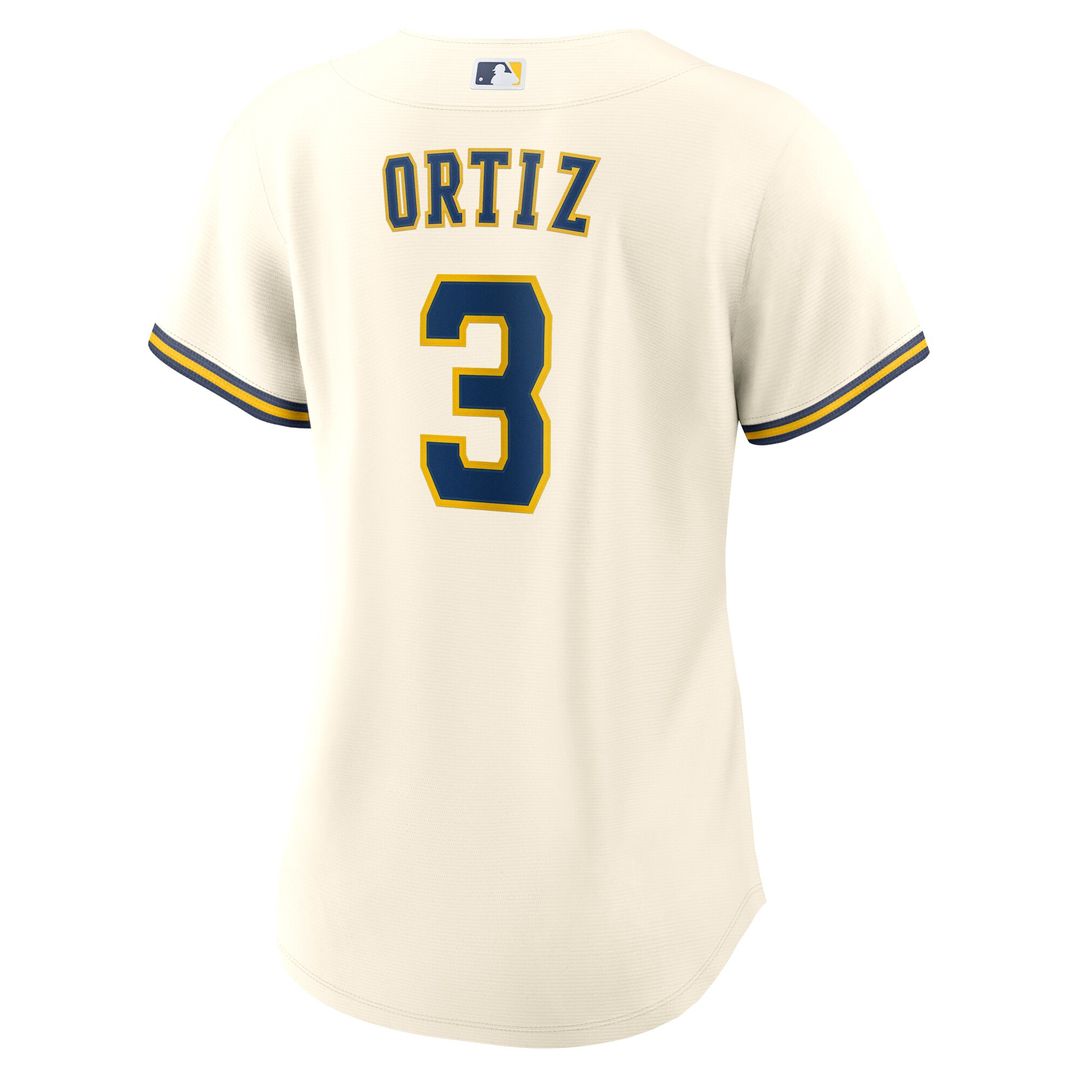 Milwaukee Brewers Joey Ortiz Women's Home Replica Jersey - Cream