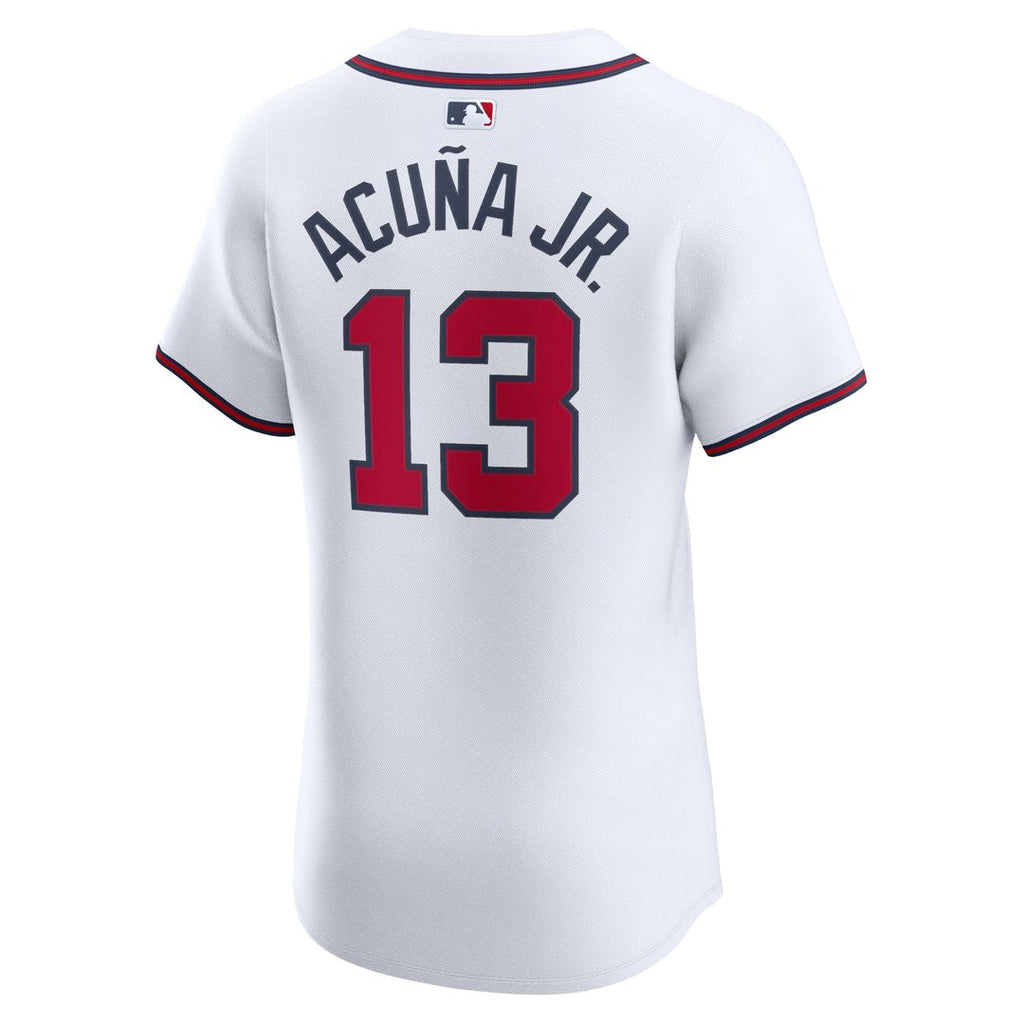 Atlanta Braves Ronald Acuña Jr. Home Elite Jersey - White