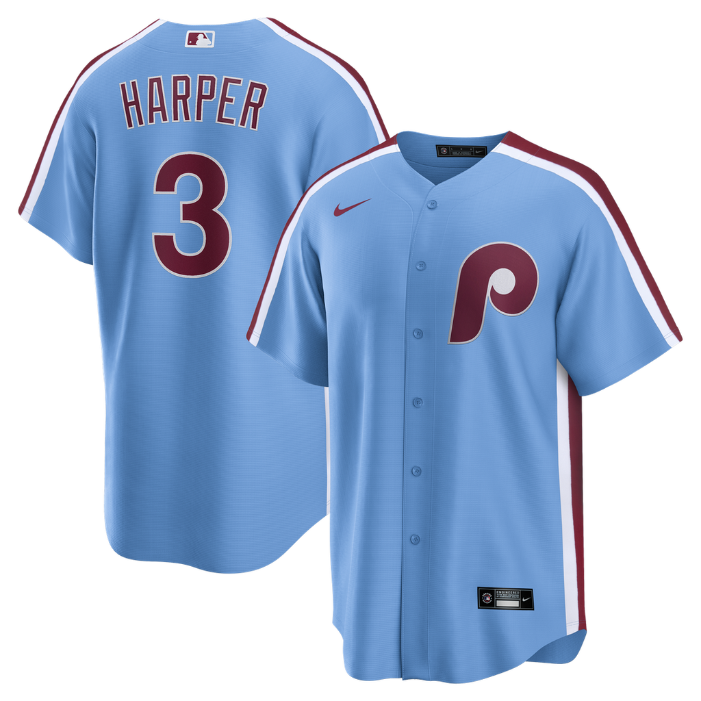 Philadelphia Phillies Bryce Harper Alternate Replica Jersey - Light Blue