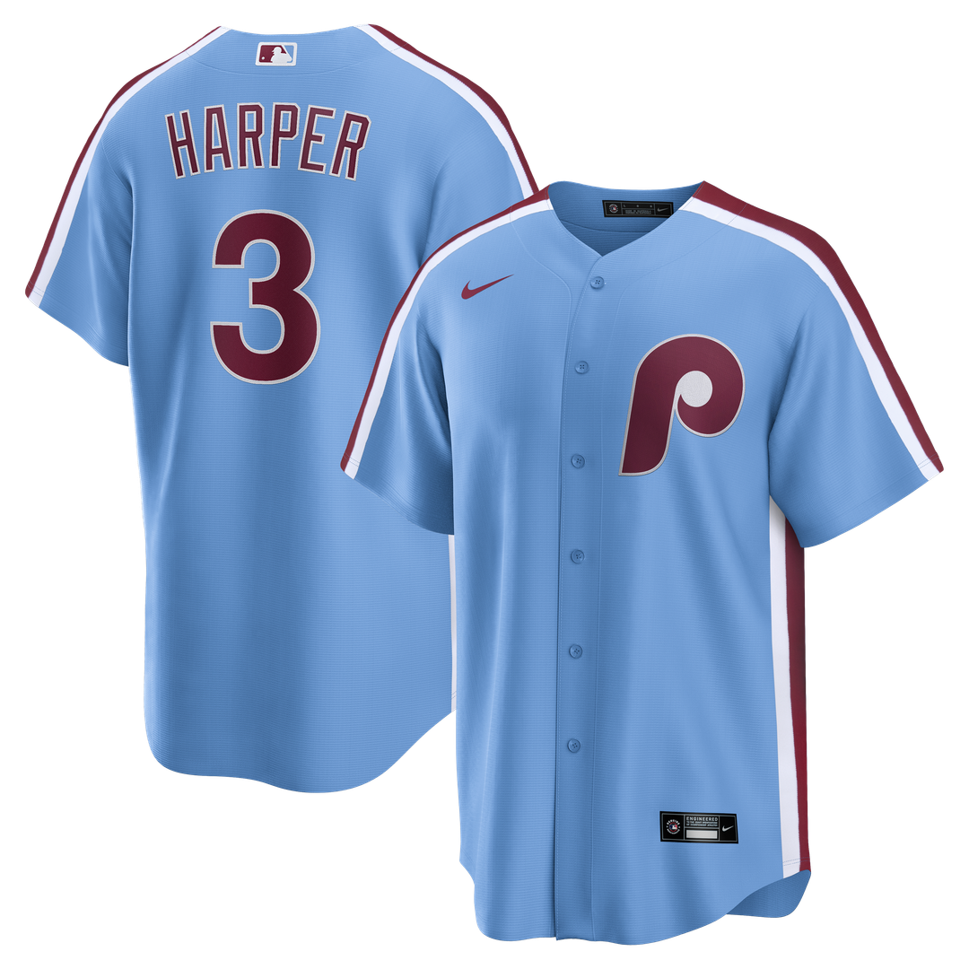 Philadelphia Phillies Bryce Harper Alternate Replica Jersey - Light Blue