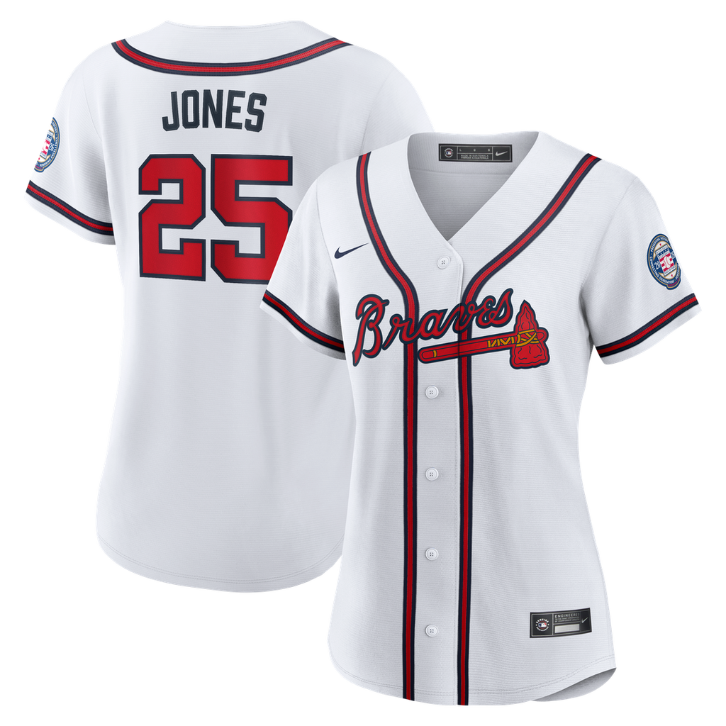 Atlanta Braves Andruw Jones Women's 2026 Baseball Hall of Fame Retired Replica Jersey - White