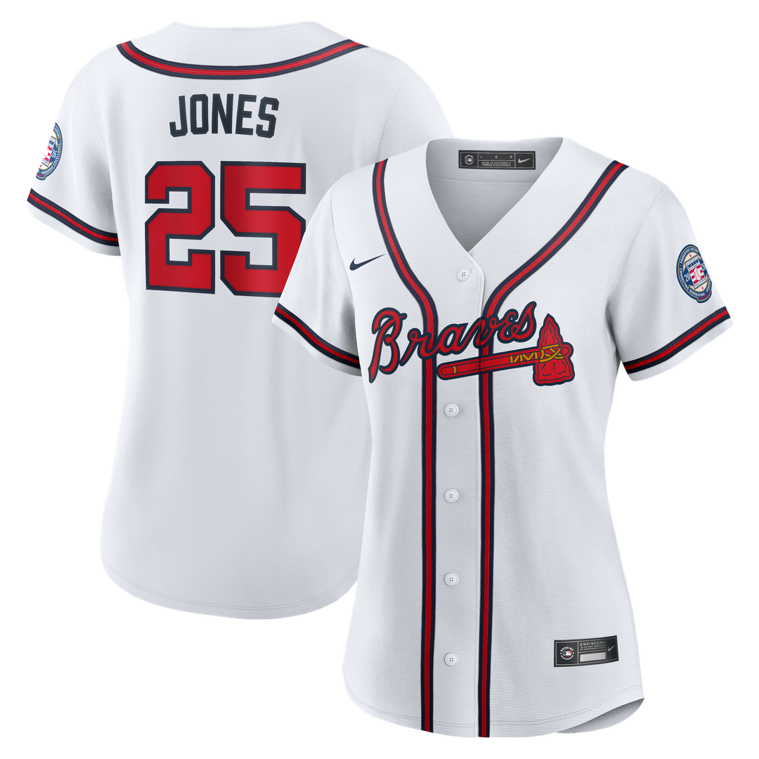 Atlanta Braves Andruw Jones Women's 2026 Baseball Hall of Fame Retired Replica Jersey - White