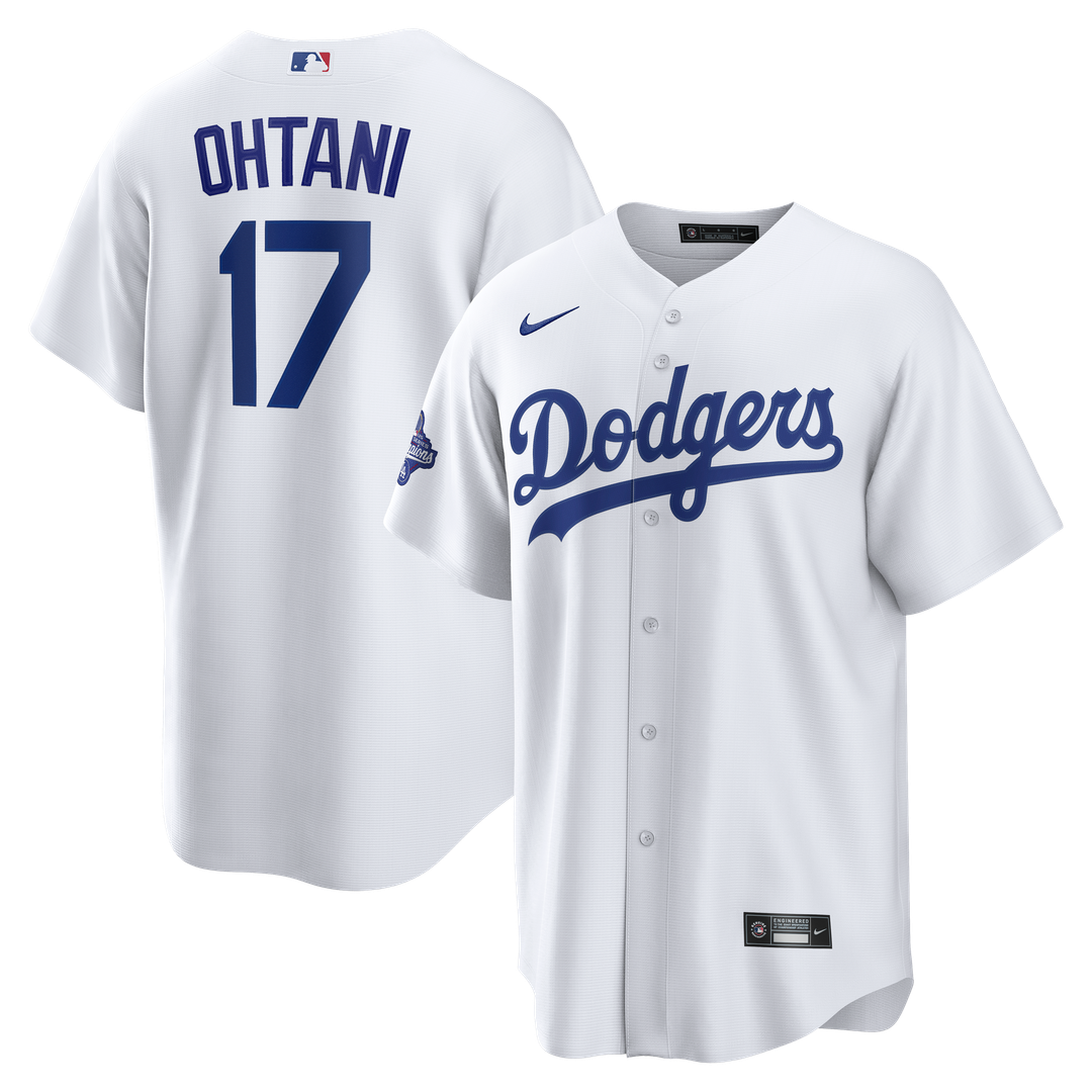 Los Angeles Dodgers Shohei Ohtani 2025 World Series Champions Home Replica Jersey - White
