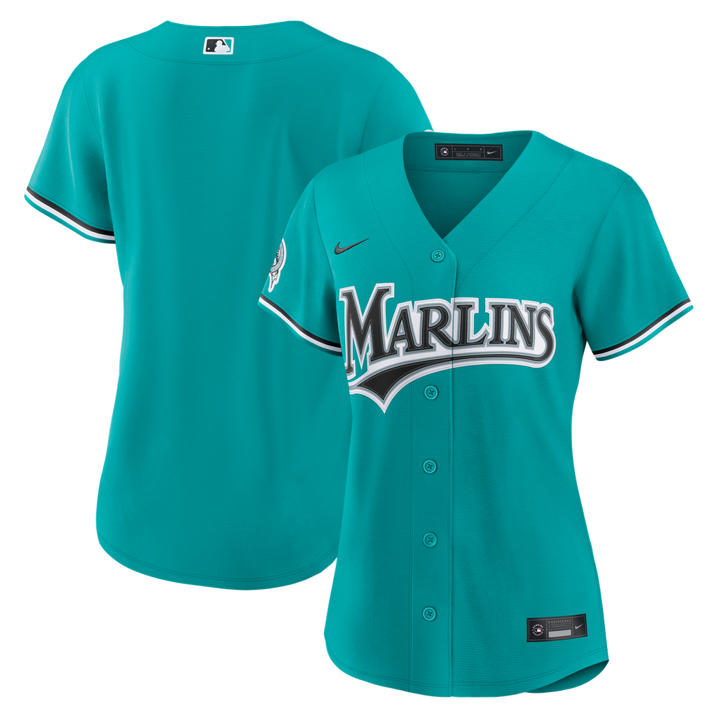 Miami Marlins Women's Alternate Stadium Jersey - Teal