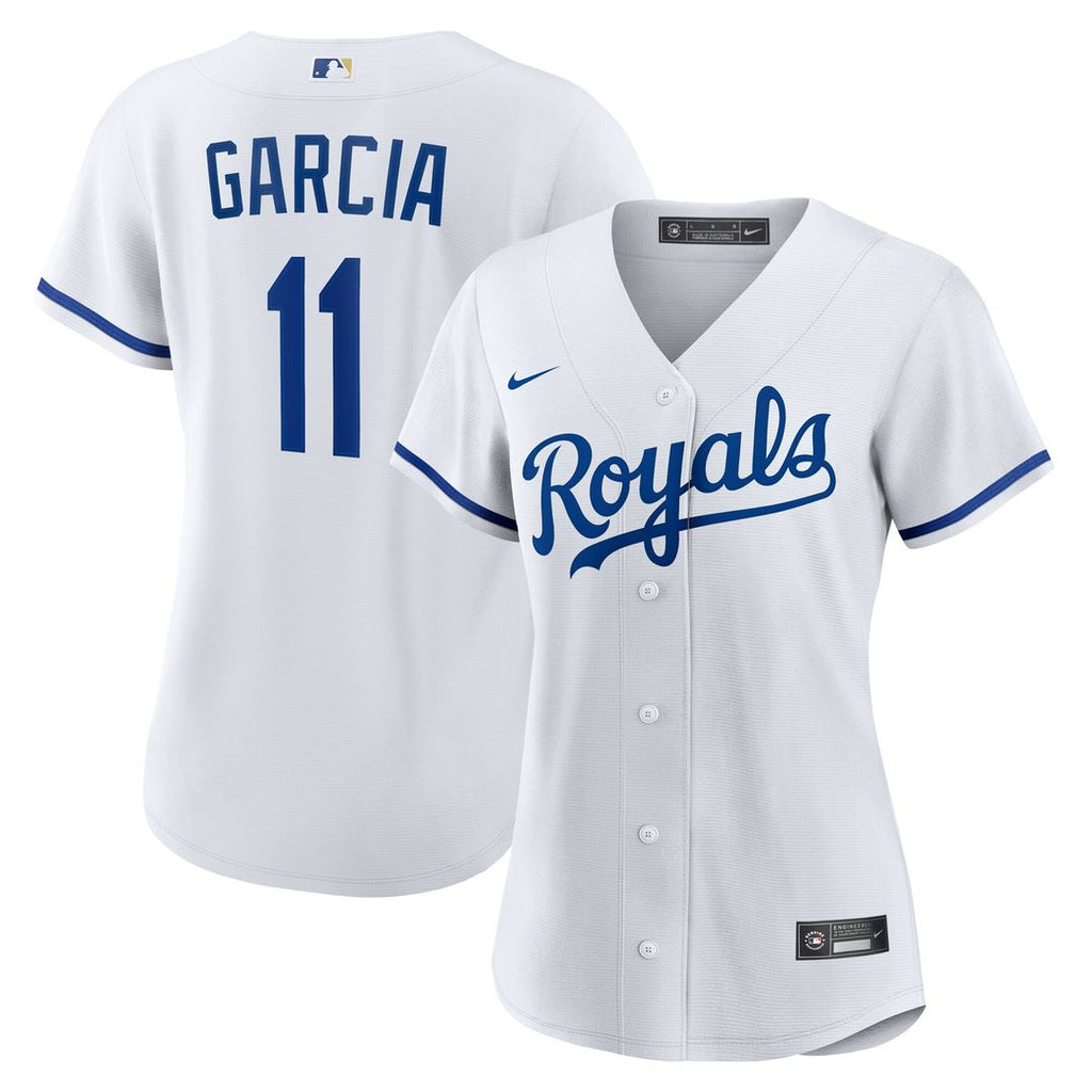 Kansas City Royals Maikel Garcia Women's Home Replica Jersey - White