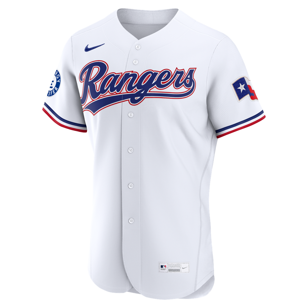 Texas Rangers Corey Seager Home Authentic Sponsor Patch Jersey - White