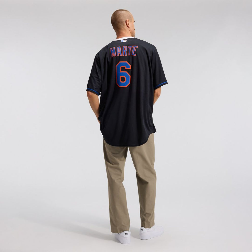 New York Mets Starling Marte Alternate Replica Jersey - Black