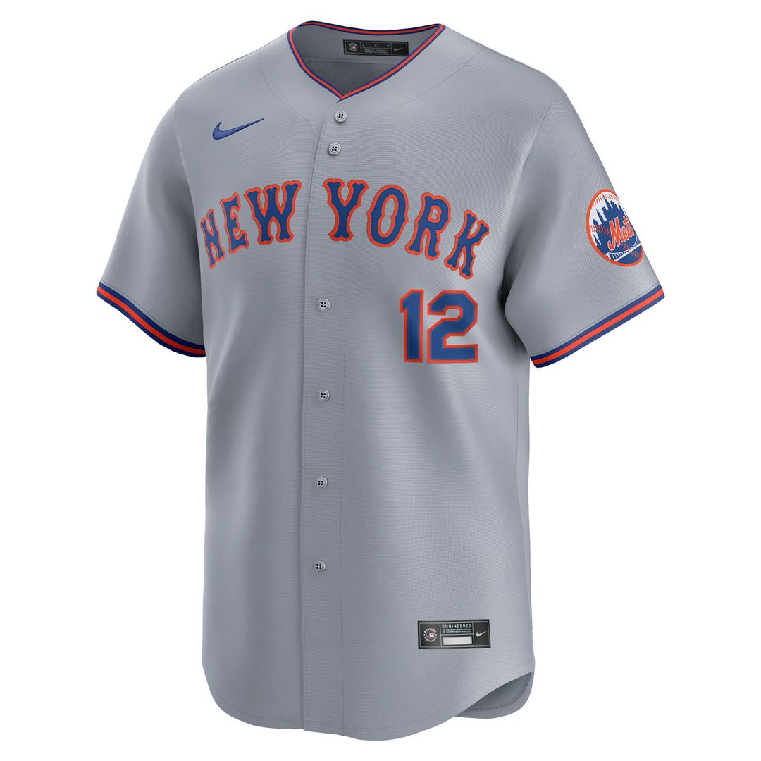 New York Mets Francisco Lindor Road Limited Jersey - Gray
