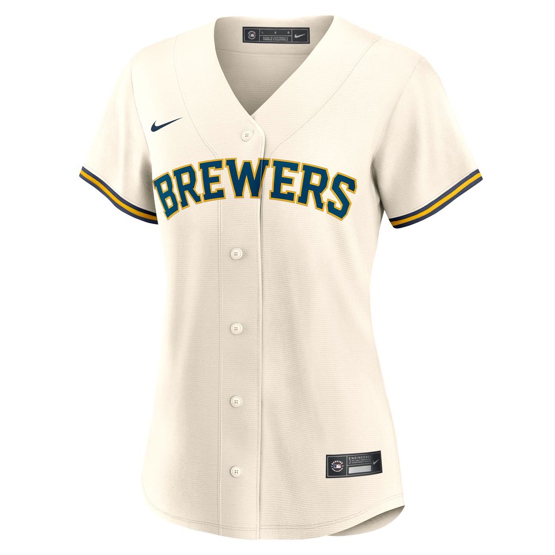Milwaukee Brewers Christian Yelich Women's Home Replica Jersey - White