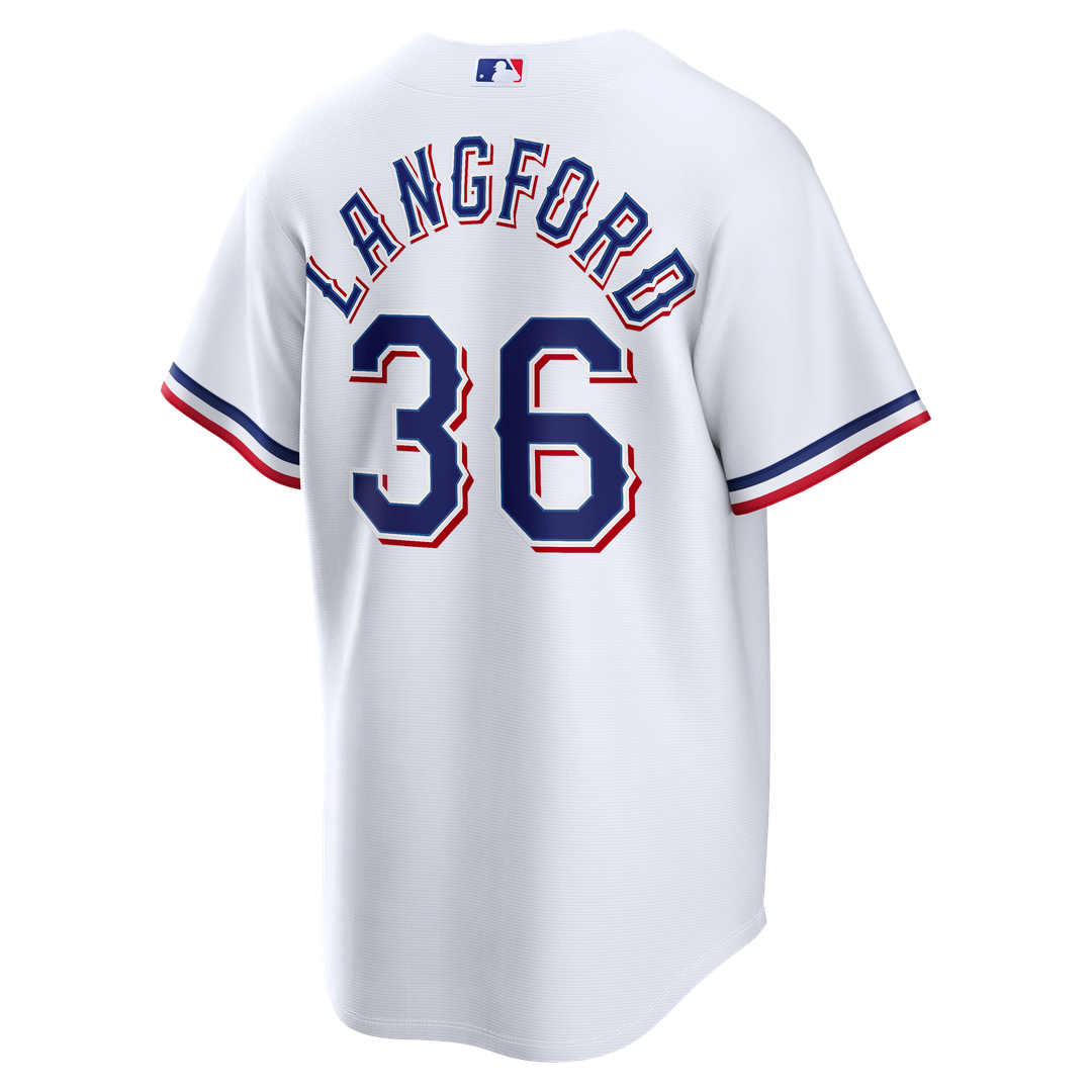 Texas Rangers Wyatt Langford Home Replica Jersey - White
