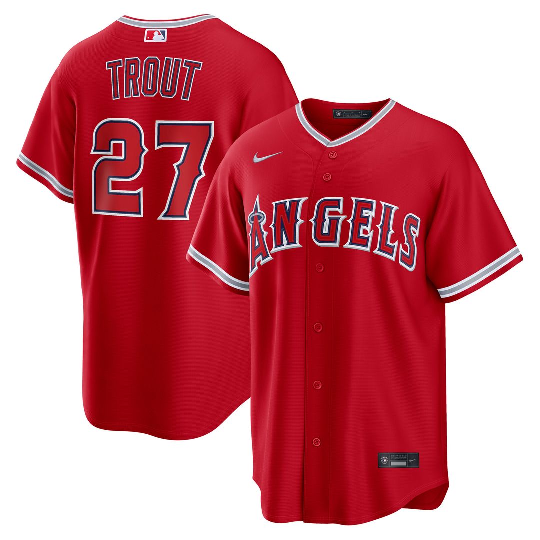 Los Angeles Angels Mike Trout Alternate Replica Jersey - Red