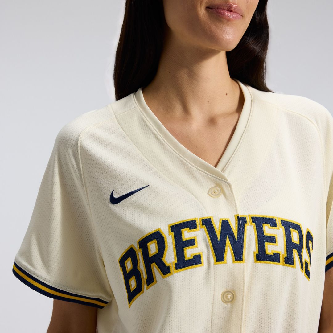 Milwaukee Brewers Women's Home Limited Jersey - Cream