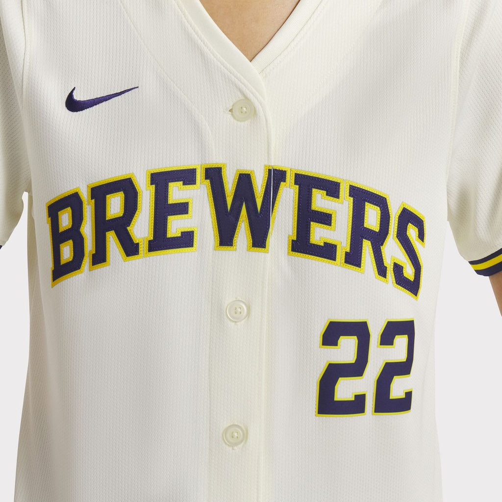 Milwaukee Brewers Christian Yelich Women's Home Limited Jersey - Cream