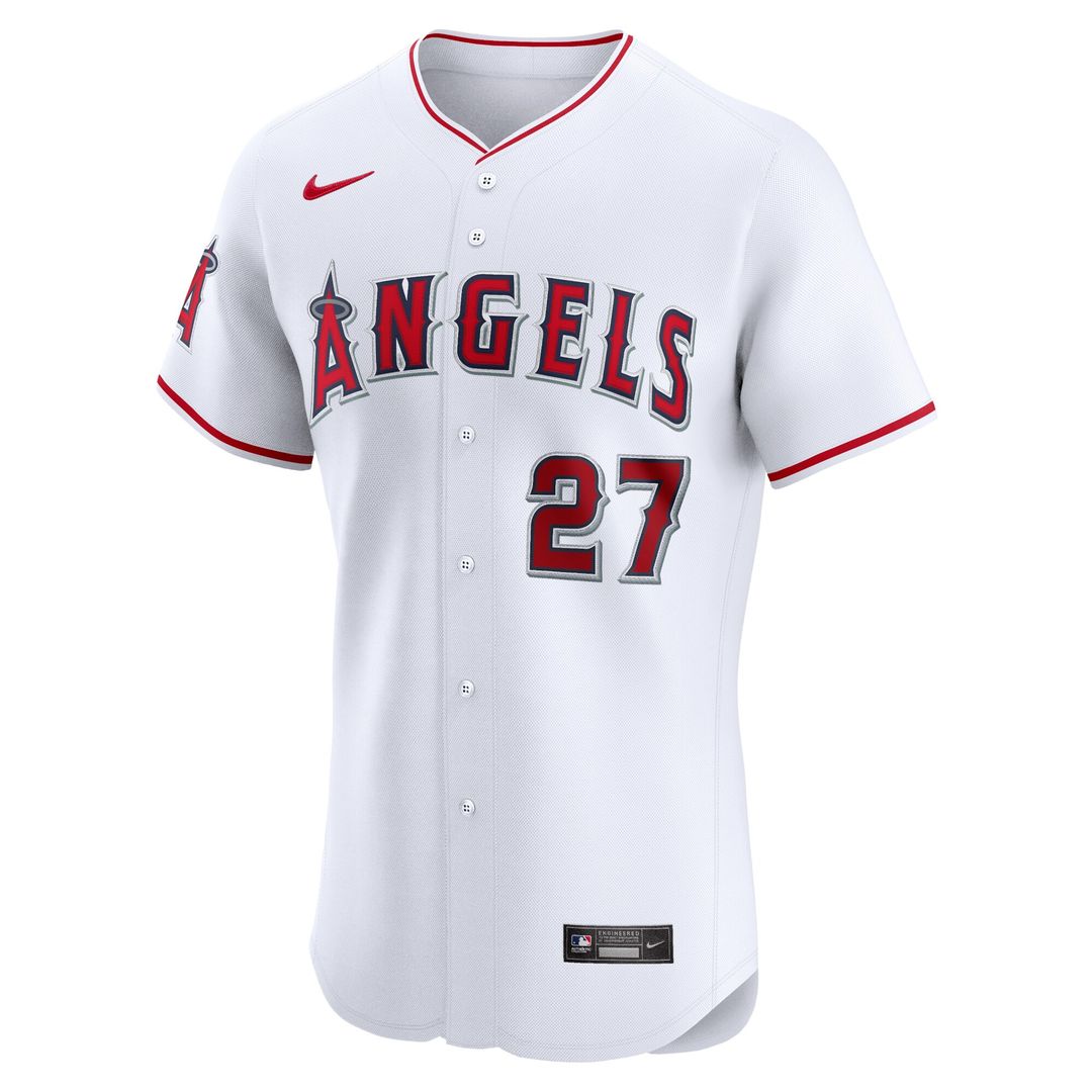 Los Angeles Angels Mike Trout Home Elite Jersey - White