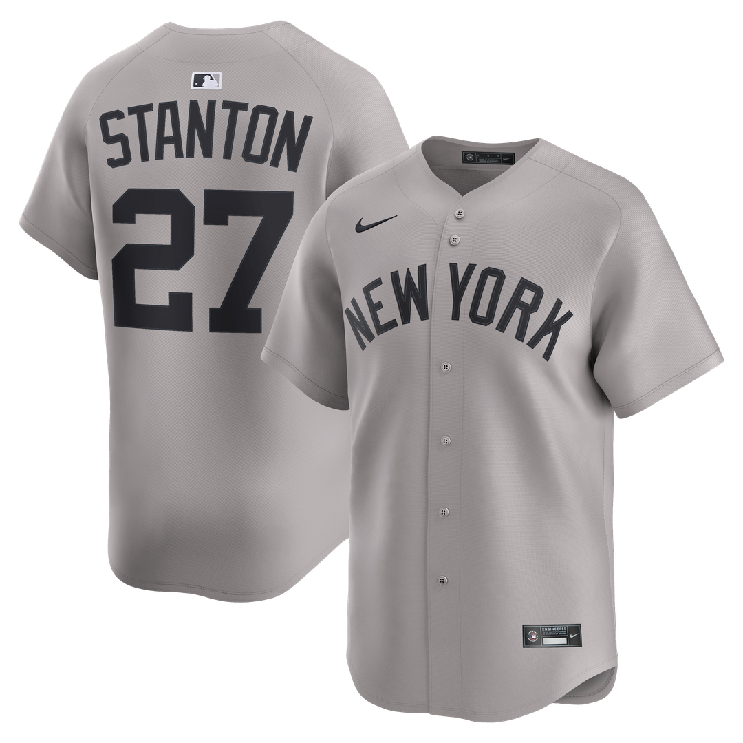 New York Yankees Giancarlo Stanton Road Limited Jersey - Gray