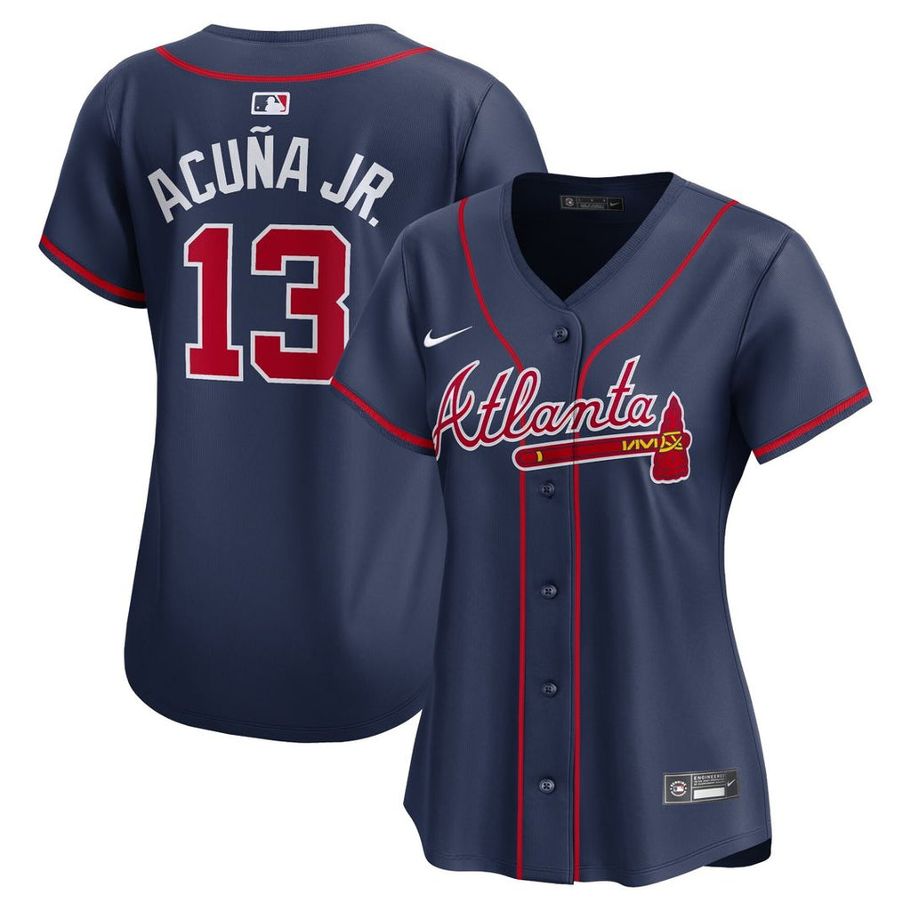 Atlanta Braves Ronald Acuña Jr. Women's Alternate Limited Jersey - Navy