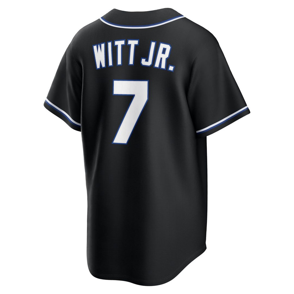 Kansas City Royals Bobby Witt Jr. Fashion Replica Black Out Jersey
