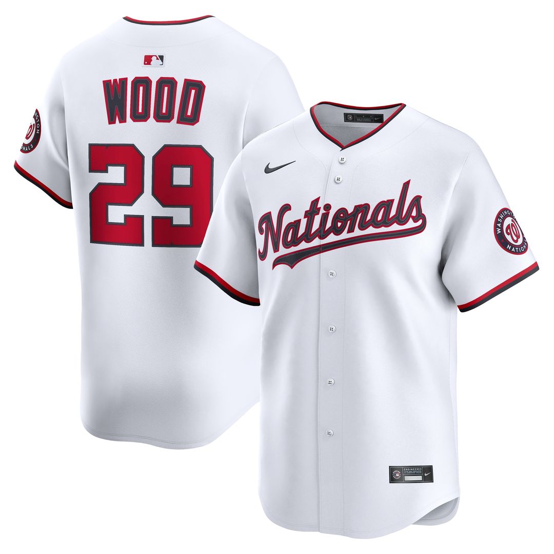 Washington Nationals James Wood Home Limited Jersey - White