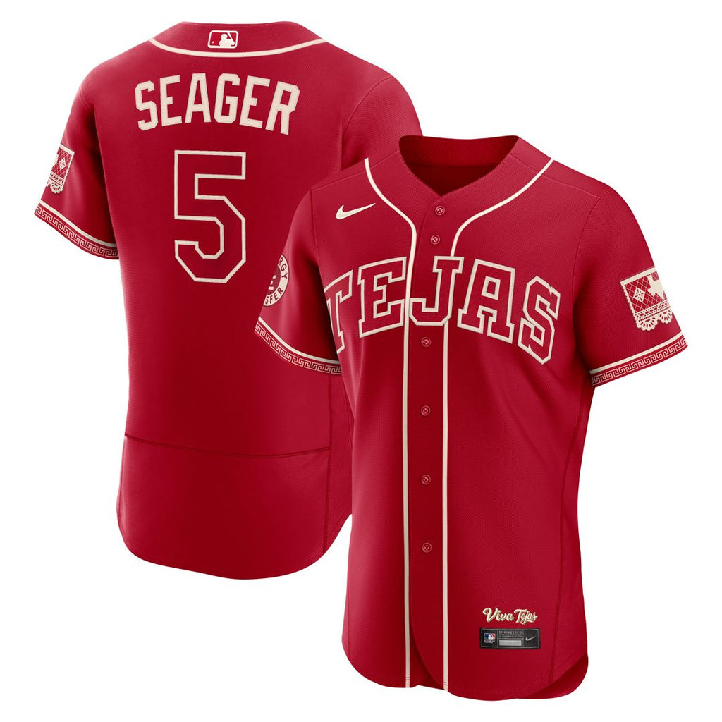 Texas Rangers Corey Seager 2026 City Connect Authentic Sponsor Patch Jersey - Red