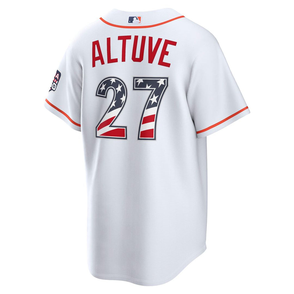 Houston Astros Jose Altuve USA 250 Fourth of July Home Stadium Jersey - White