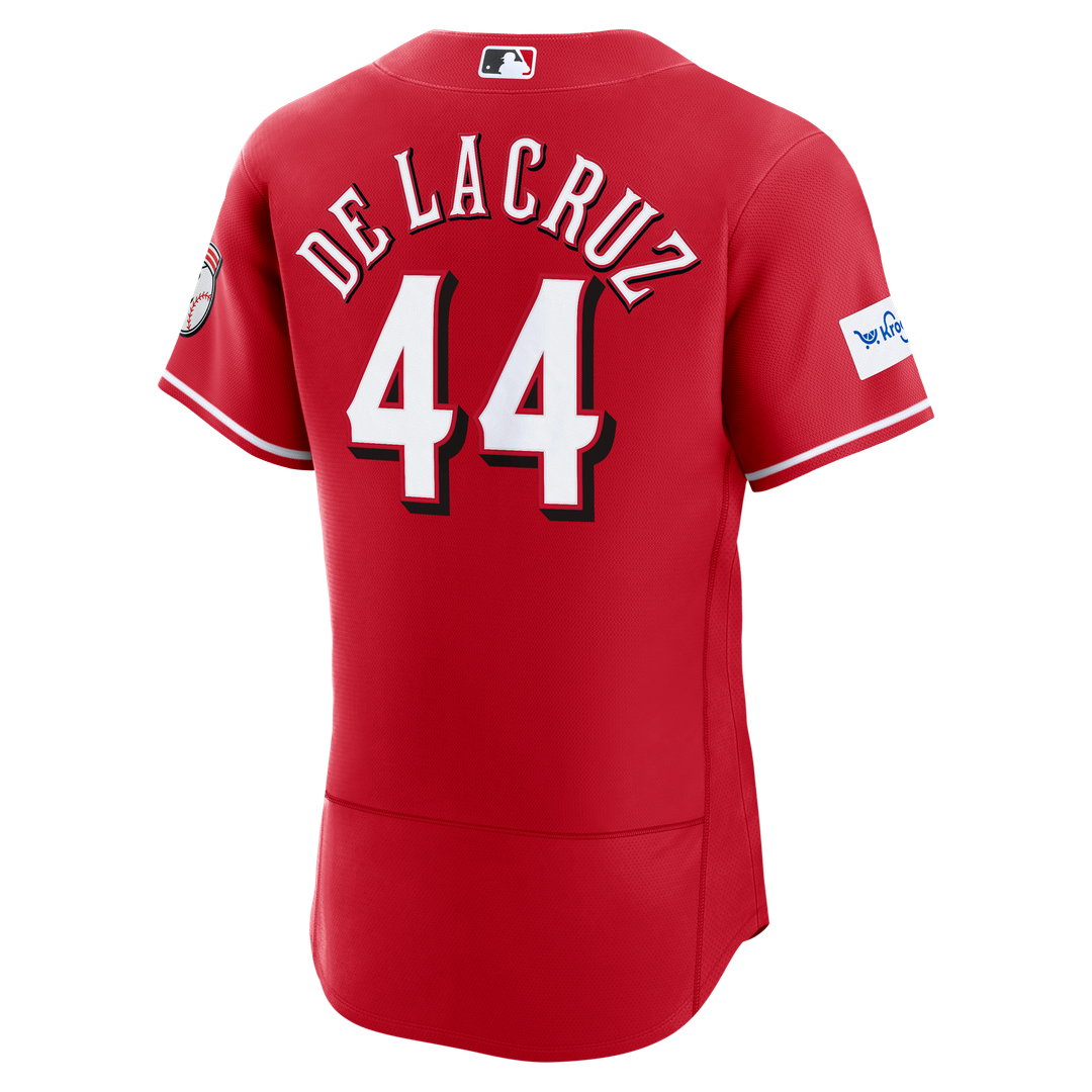 Cincinnati Reds Elly De La Cruz Alternate Authentic Sponsor Patch Jersey - Red