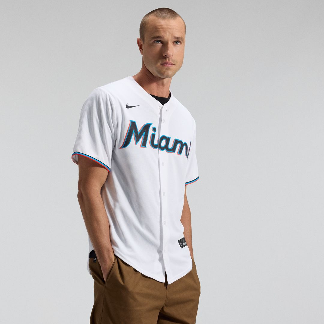 Miami Marlins Home Replica Team Jersey - White