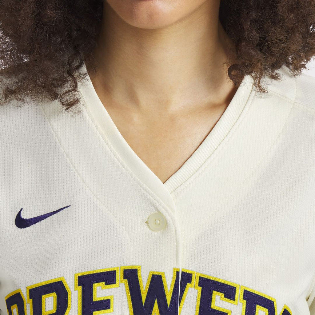 Milwaukee Brewers Christian Yelich Women's Home Limited Jersey - Cream