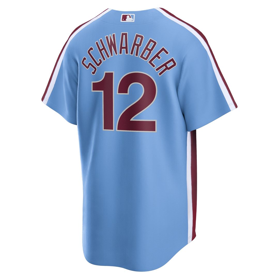 Philadelphia Phillies Kyle Schwarber Alternate, 1st Replica Jersey - Light Blue