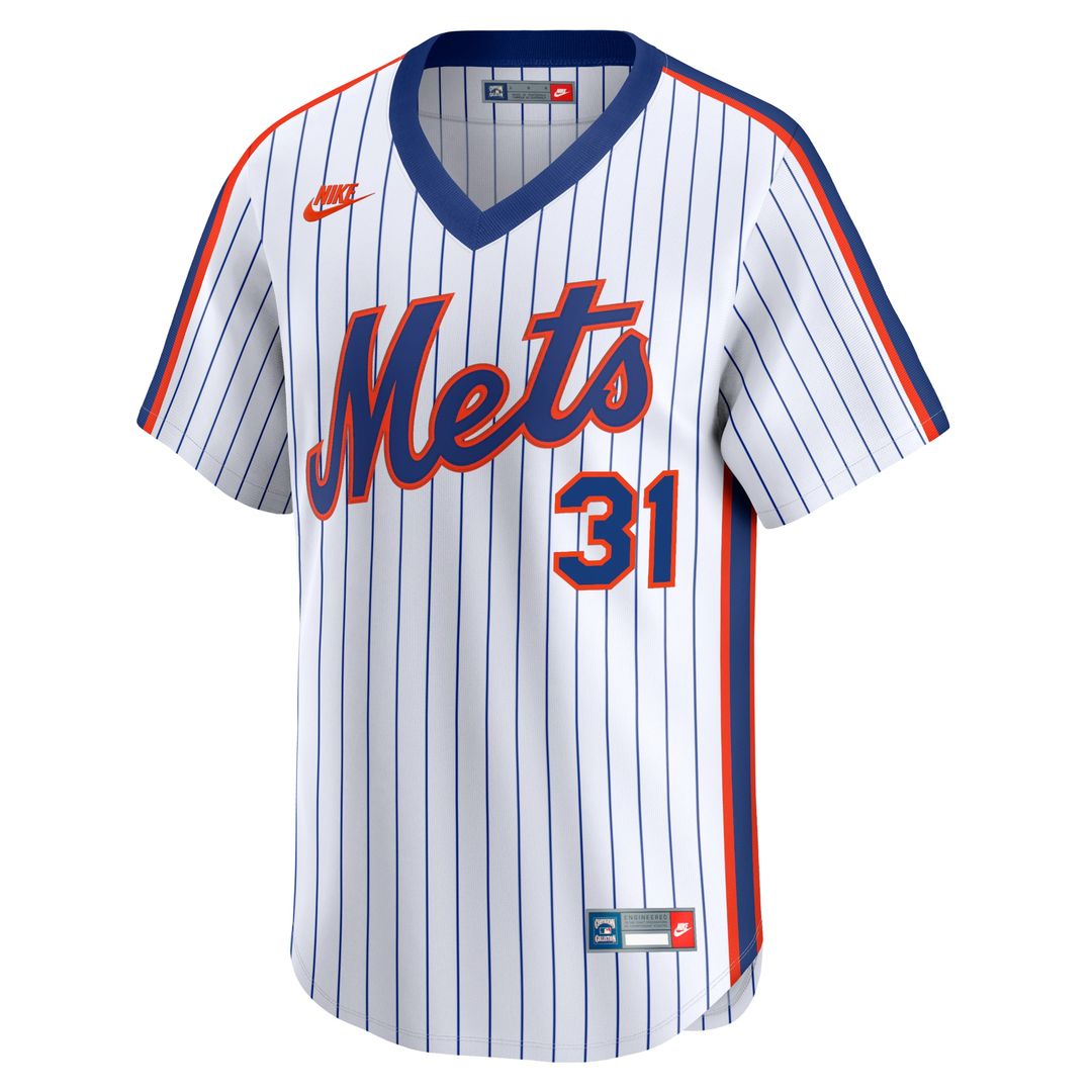New York Mets Mike Piazza Throwback Cooperstown Limited Jersey - White