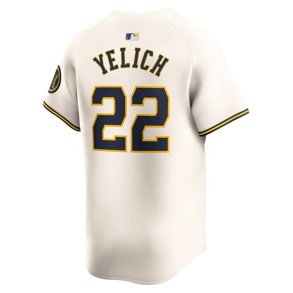 Milwaukee Brewers Christian Yelich Home Limited Jersey - Cream