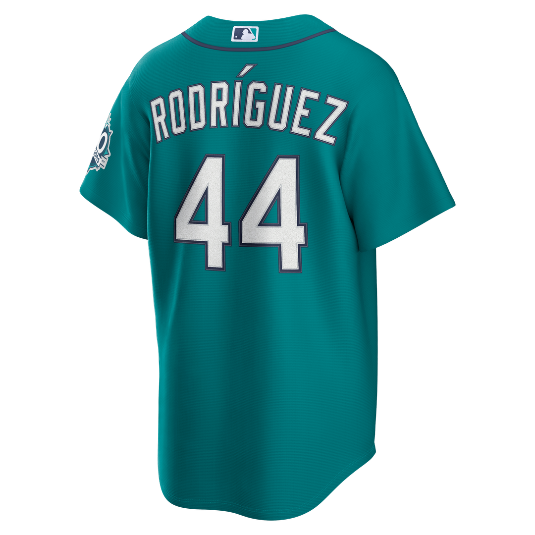 Seattle Mariners Julio Rodríguez Alternate Stadium 50th Season Patch Jersey - Teal