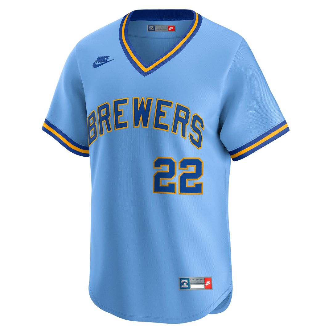 Milwaukee Brewers Christian Yelich Cooperstown Limited Jersey - Powder Blue