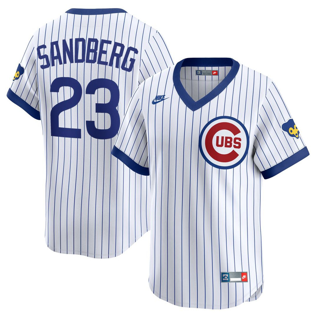 Chicago Cubs Ryne Sandberg Throwback Cooperstown Limited Jersey - White
