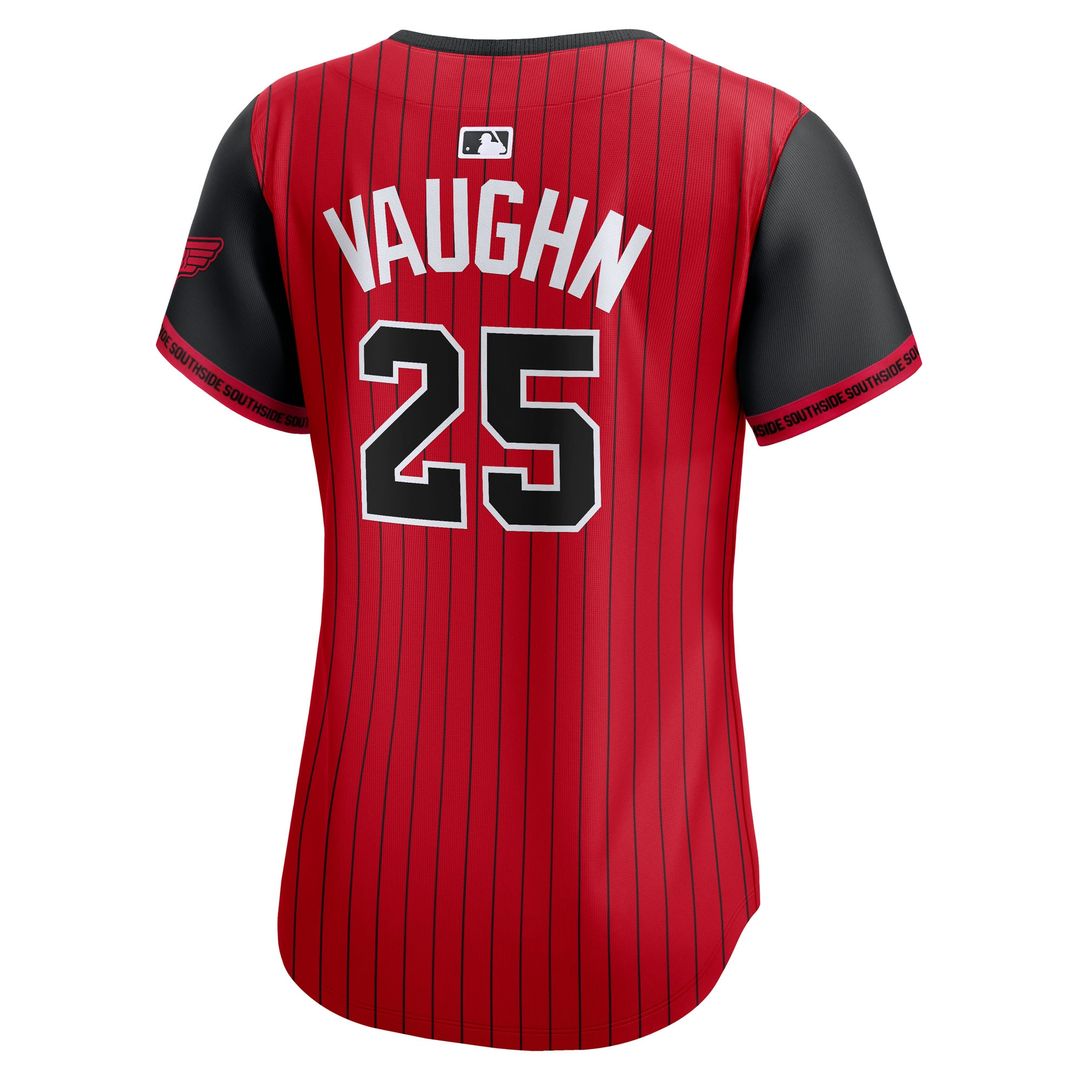 Chicago White Sox Andrew Vaughn Women's 2025 City Connect Limited Jersey - Red/Black