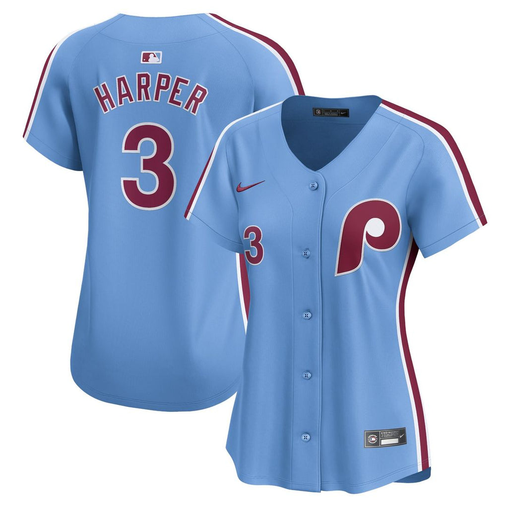 Philadelphia Phillies Bryce Harper Women's Alternate Limited Jersey - Light Blue
